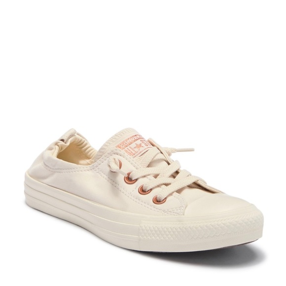 converse shoreline rose gold